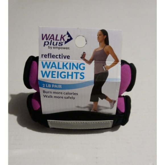 Walk Plus Other Reflective Hand Weights 2 Lb Pound Each 2lbs Pair